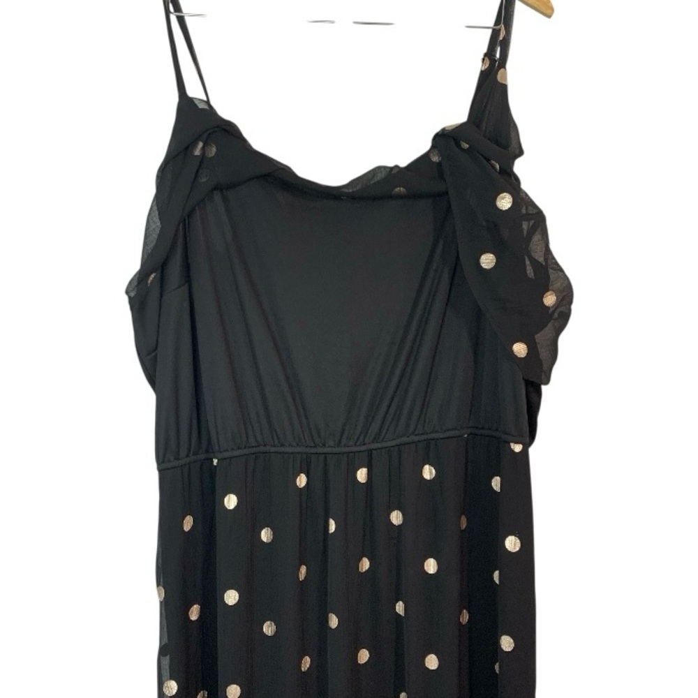 CAPSULE Black Maxi Dress with Rose Gold Spots Sz 28 - Picture 6 of 11